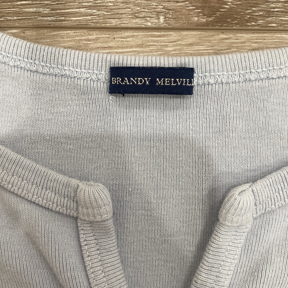 BRANDY MELVILLE Light Blue Crop Top - Picture 2 of 6